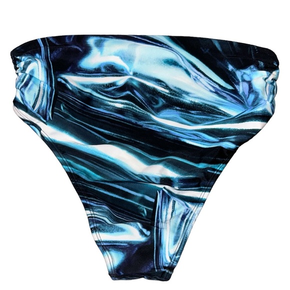 Luxury Lenny Niemeyer Bikini set. Bottom LG top M. Blue swirl design. - Picture 3 of 6